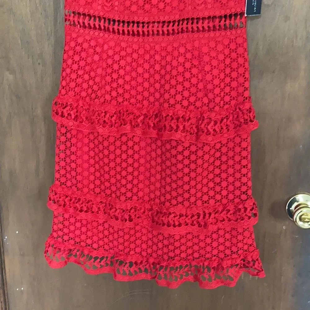 3/$45 Romeo & Juliet couture dress crochet like shell w ruffle detail size M - Picture 9 of 17